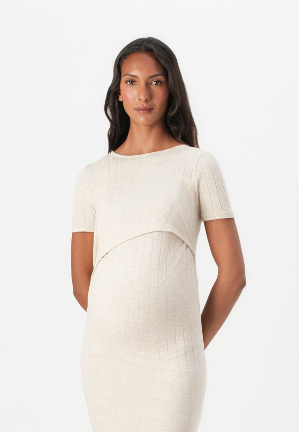 OLMDANDRA NURSING O NECK DRESS - Day dress - pumice stone4
