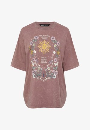 Yours Clothing, WOMEN'S T-SHIRTS - Longsleeve - dusty pink