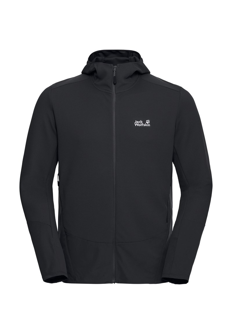 Jack Wolfskin RIDGE HIKE HOODED FZ M - Giacca outdoor - black/nero ...