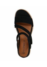 Manfield Sandalen met plateauzool - schwarz