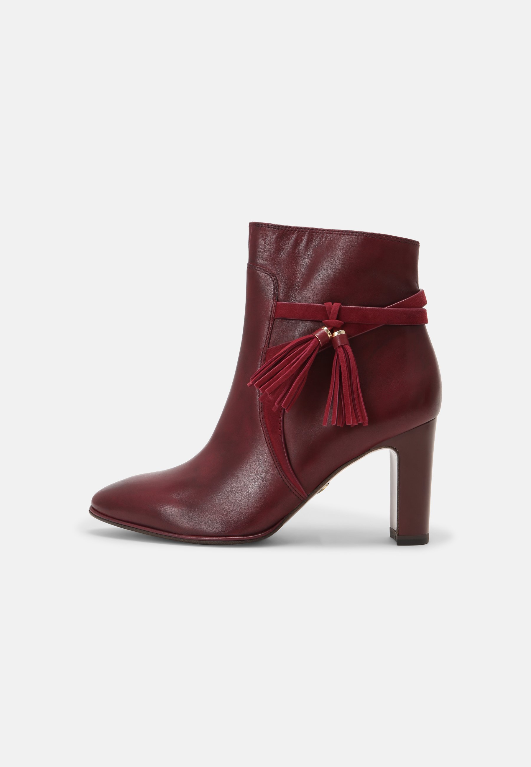 Tamaris Heart \u0026 Sole Enkellaarsjes met hoge hak - burgundy/bordeauxrood -  Zalando.nl