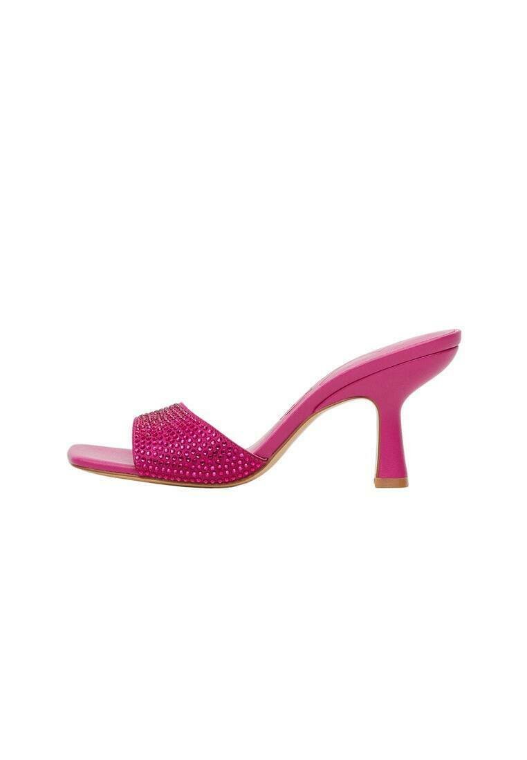 Mango BRILLY - Muiltjes met hak - fuchsia/donkerroze - Zalando.be