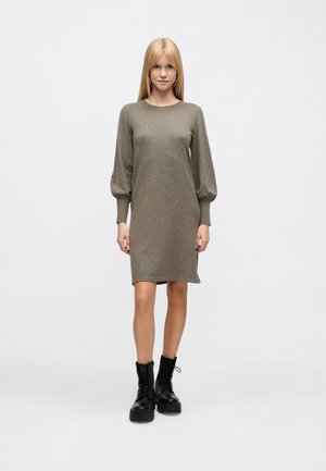 VIKERRY O NECK DRESS - Strikket kjole - grey melange