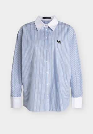 KARL LAGERFELD, IKON STRIPE SHIRT - Skjortebluse - ikon blue/white
