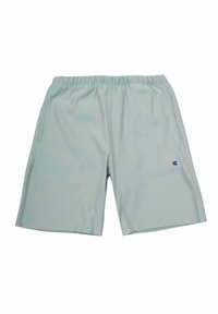 Pantaloni sportivi verde chiaro con vita elasticizzata, tasche laterali e un piccolo logo sulla gamba sinistra. Realizzati in un tessuto liscio e traspirante.