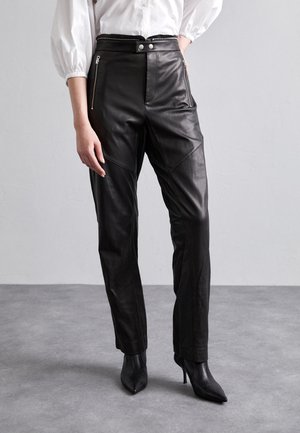 rag & bone SEDONA MOTO PANT - Δερμάτινο παντελόνι - black