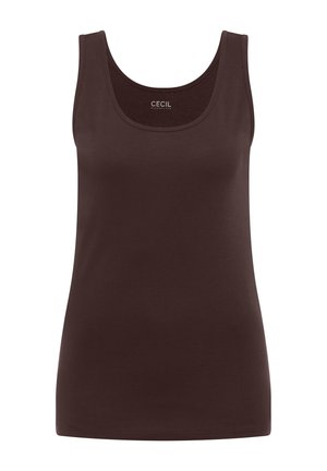 Cecil, BASIC TOP IN UNIFARBE - Top - brown cacao