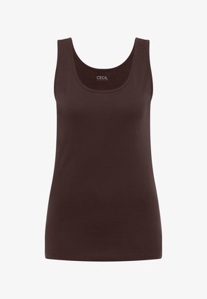 Cecil, BASIC TOP IN UNIFARBE - Top - brown cacao