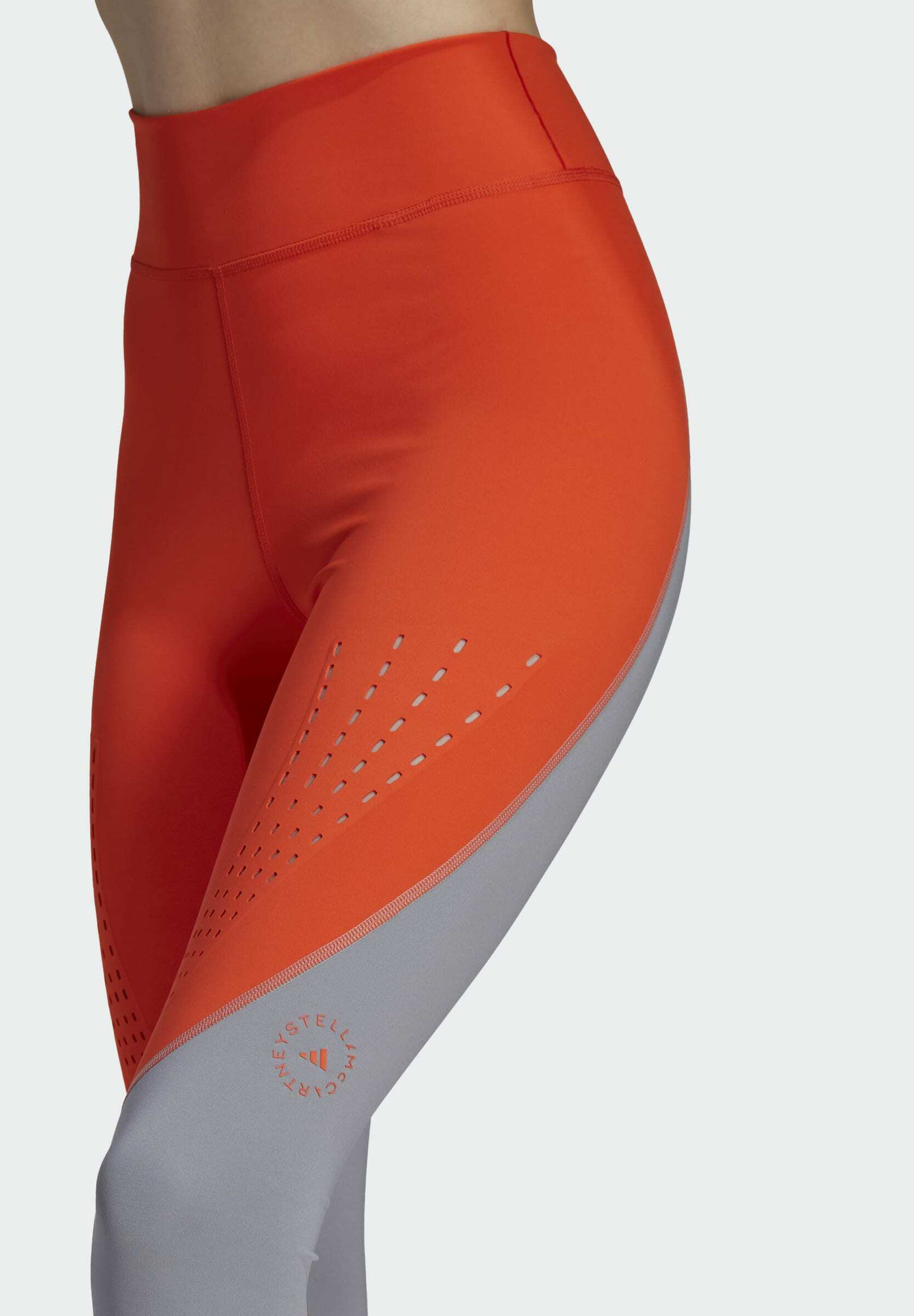 adidas stella mccartney orange leggings