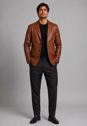 CYCAS D'OR HYPE BLAZER - Leren jas - cognac brown