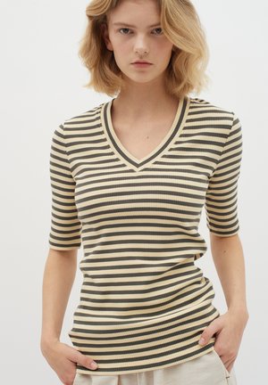 InWear DAGNA STRIPED  - Print T-shirt - sunbleached pinetree