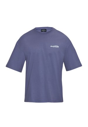 Dropsize, PRINT T-SHIRT - Print T-shirt - blueish grey