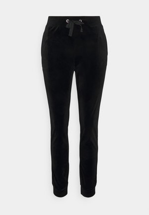 VELOUR TRACKSUIT BOTTOMS - Bukse - black