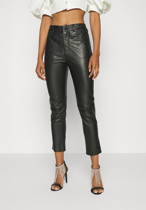 Pantalon en cuir - black