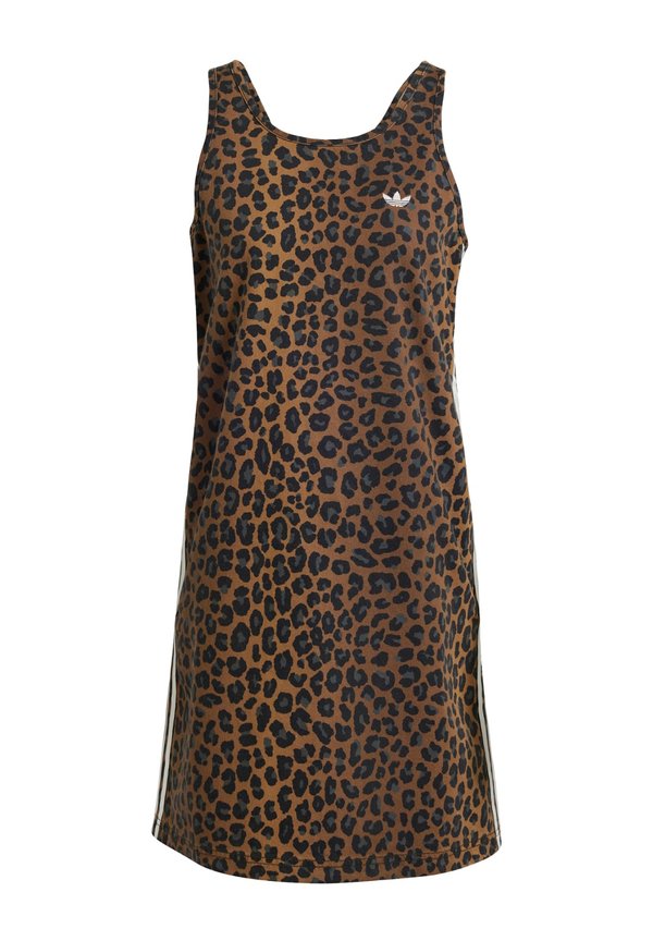 LEO PRINT - Jersey dress - multicolor bronze strata4