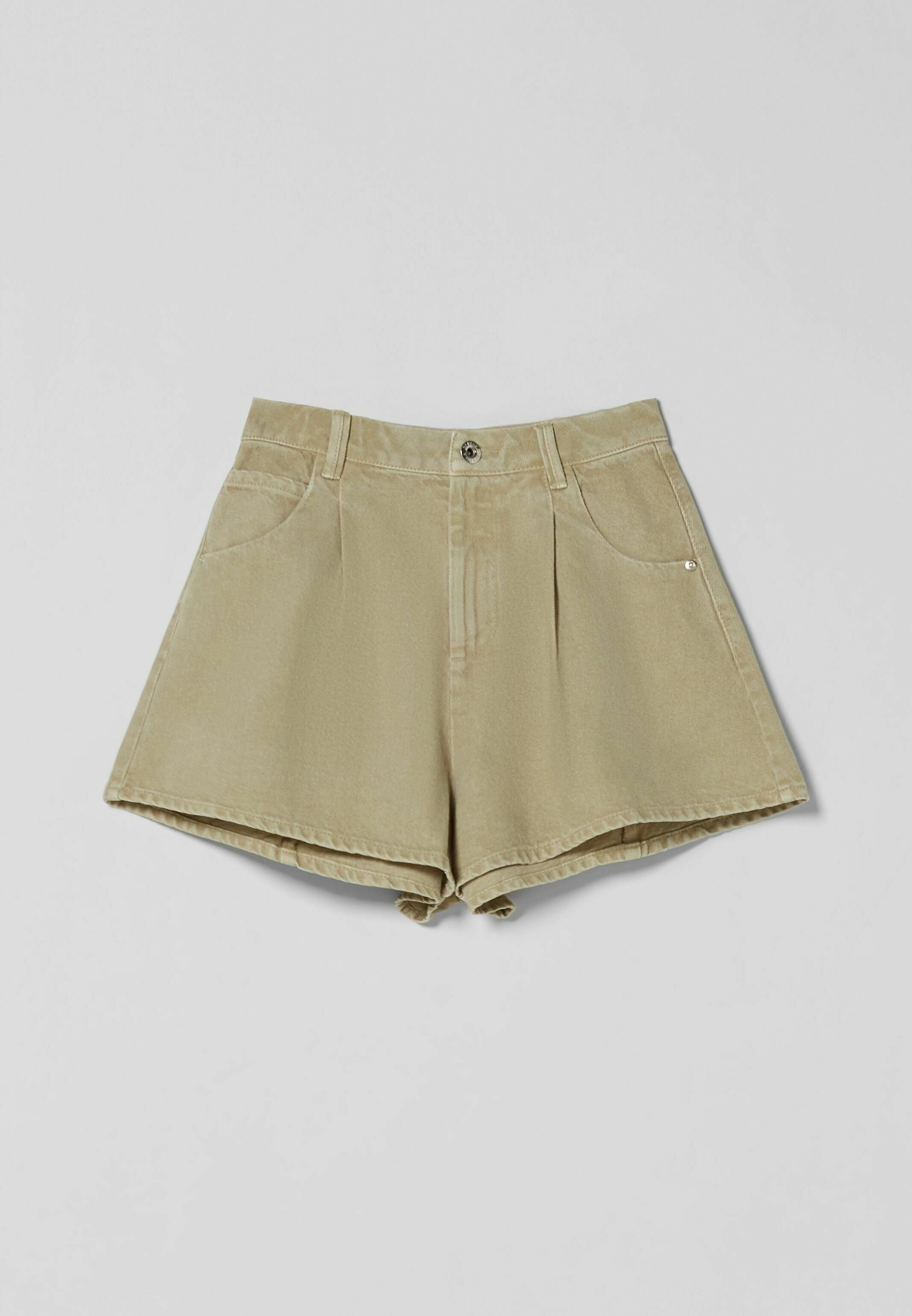 Bershka FLARED - Shorts di jeans - beige - Zalando.it