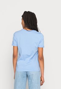 Pieces PCRIA FOLD UP SOLID TEE - T-shirts - vista blue
