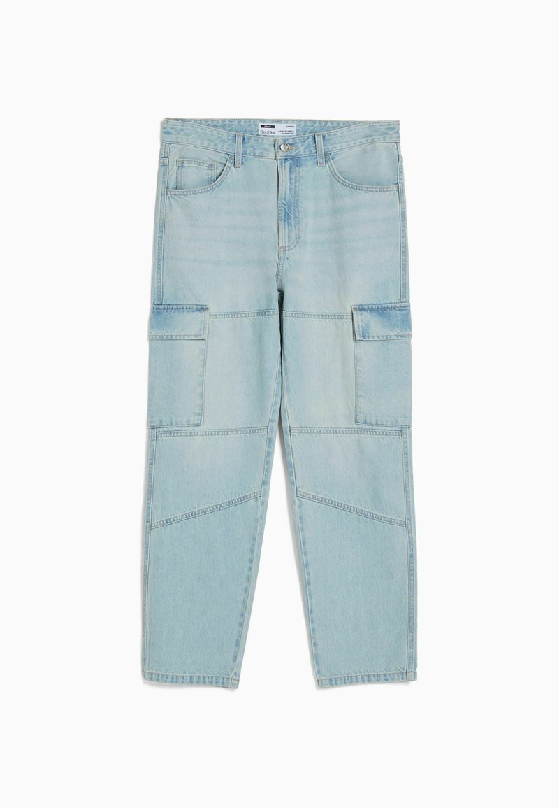 Bershka Relaxed fit jeans lichtblauw Bershka Relaxed fit jeans lichtblauw