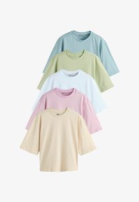 Ei valittu, pink blue green yellow white