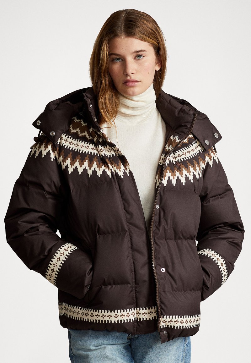 Polo Ralph Lauren NSULATED COAT Doudoune brown fairisle/écru ZALANDO.FR