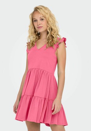 RÜSCHEN - Jerseyklänning - camellia rose