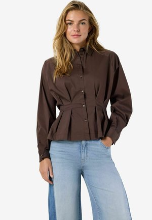 NMPAMILA - Button-down blouse - chocolate brown