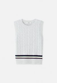 PULL SANS MANCHES A RAYURES  - Linne - gris