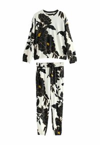 Next REGULAR FIT - COSY LONG SLEEVE SET - Pyžamo - black ochre floral