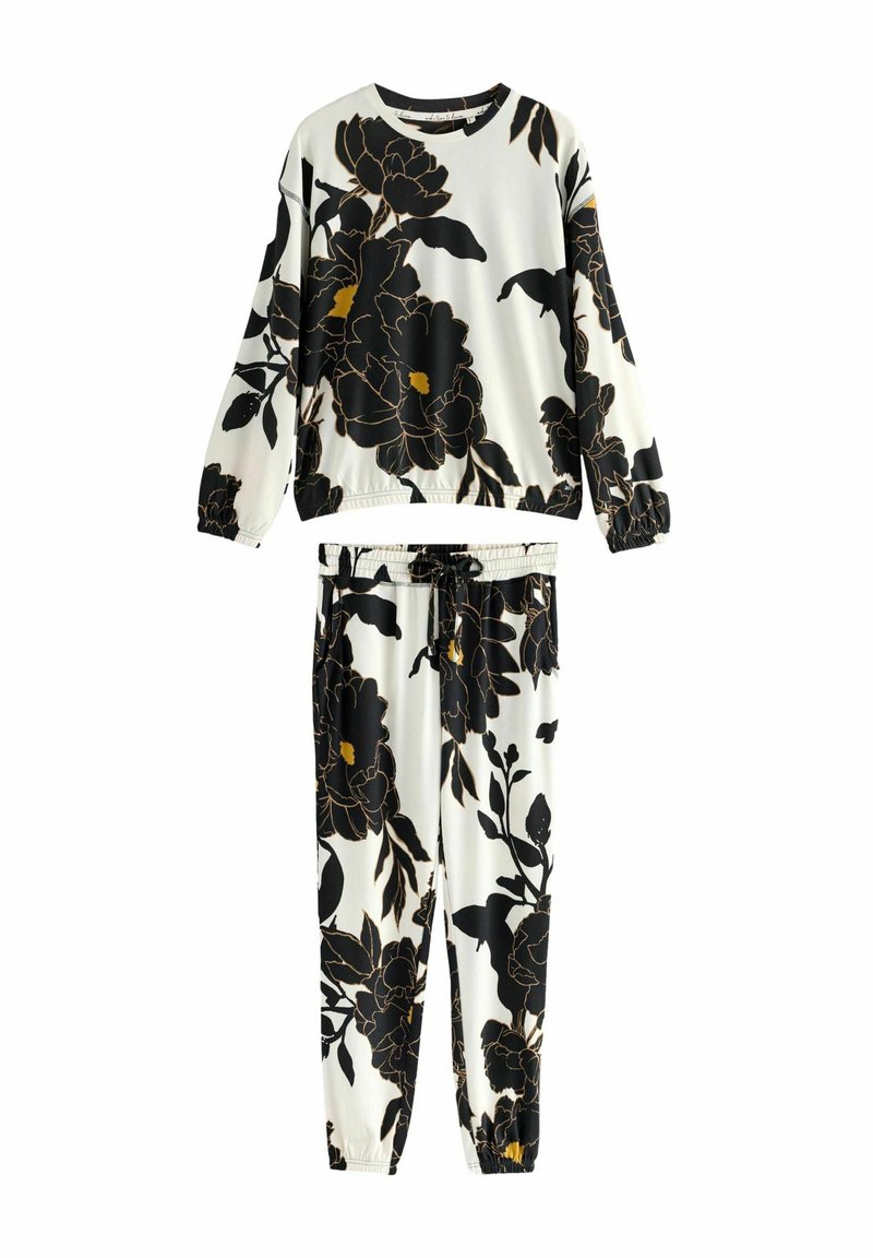 Next REGULAR FIT - COSY LONG SLEEVE SET - Pidžamas - black ochre floral