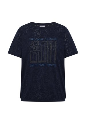 Cecil, T-SHIRT IN BURNOUT OPTIC - Print T-shirt - universal blue