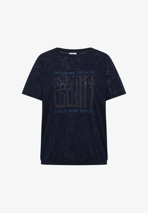 Cecil, T-SHIRT IN BURNOUT OPTIC - T-shirts print - universal blue