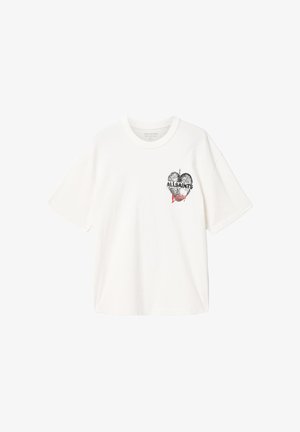 AllSaints, REFLECT SS CREW . - T-shirt con stampa - chalk white