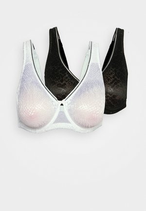 LASCANA MINIMIZER BRA 2 PACK - Underwired bra - white/black