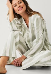 Ellos Collection SET - Pyjama - grün weiß gestreift