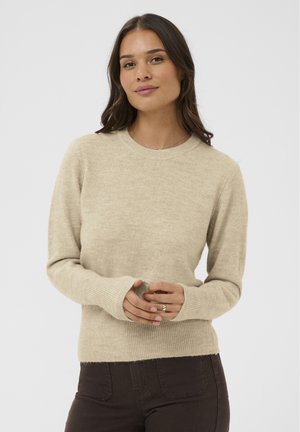 CREW NECK - Strickpullover - feather gray melange