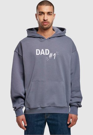 Merchcode FATHERS DAY - DAD NUMBER 1 ULTRA HEAVY - Sweat à capuche - vintageblue