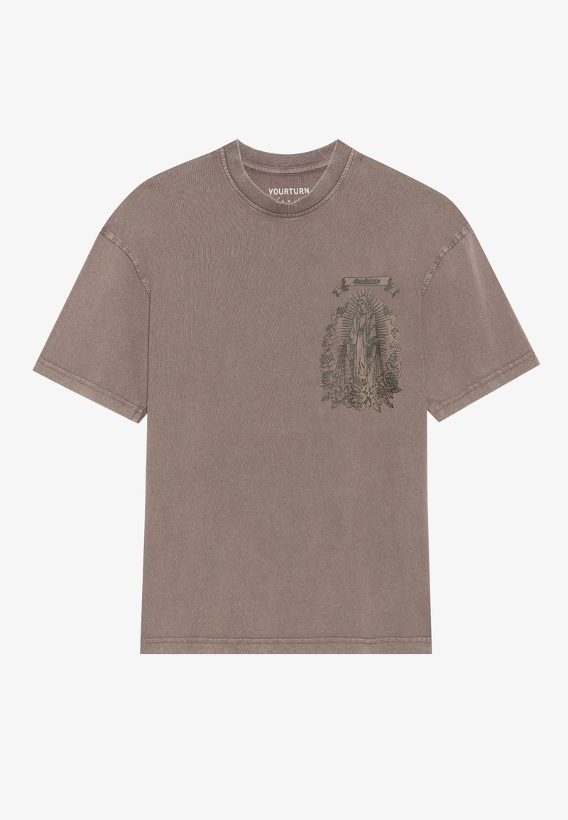 YOURTURN T-shirt print bruin YOURTURN T-shirt print bruin