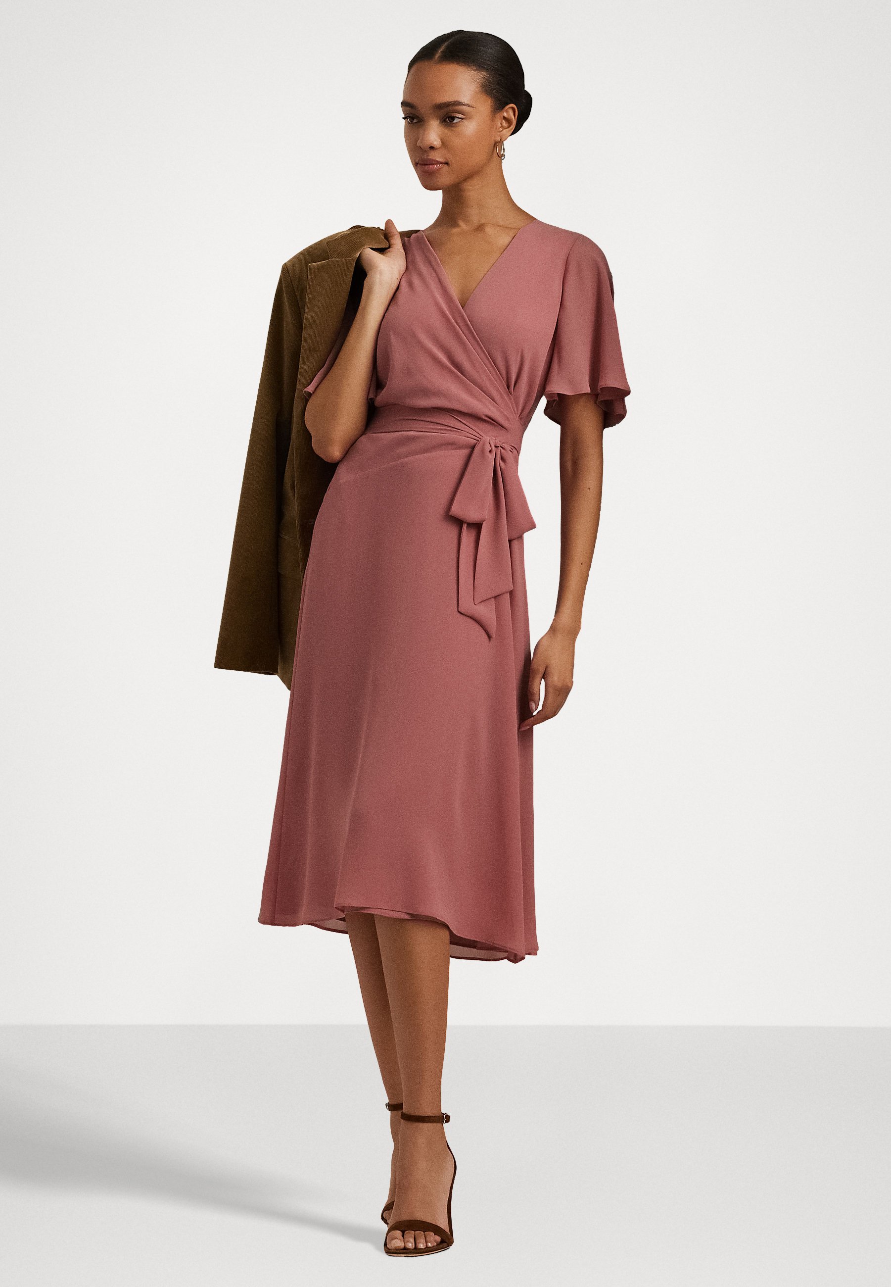 Lauren Ralph Lauren BELTED GEORGETTE DRESS - Cocktail dress