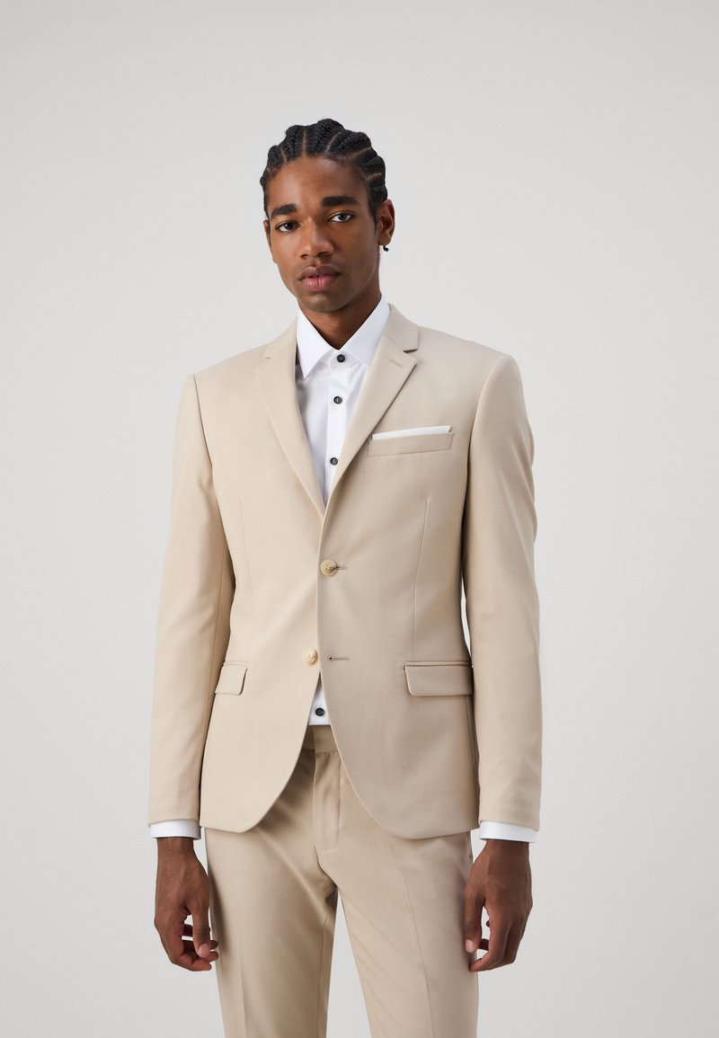 Veste Costume Slim Fit Homme – Manteau De Bureau Décontracté, Manches Longues, Gris, Polyester, Pour Printemps/automne