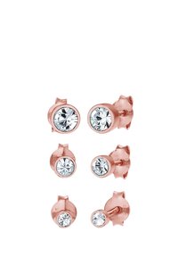 Elli SPARKLING STACK - MIT KRISTALLEN VON SWAROVSKI® - Øreringe - rose gold-coloured