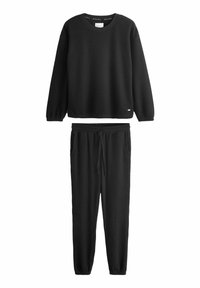 Next COSY WAFFLE LONG SLEEVE - SET - Komplet pidžame - black