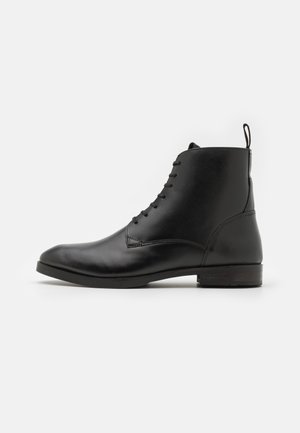 LEATHER - Botki sznurowane - black