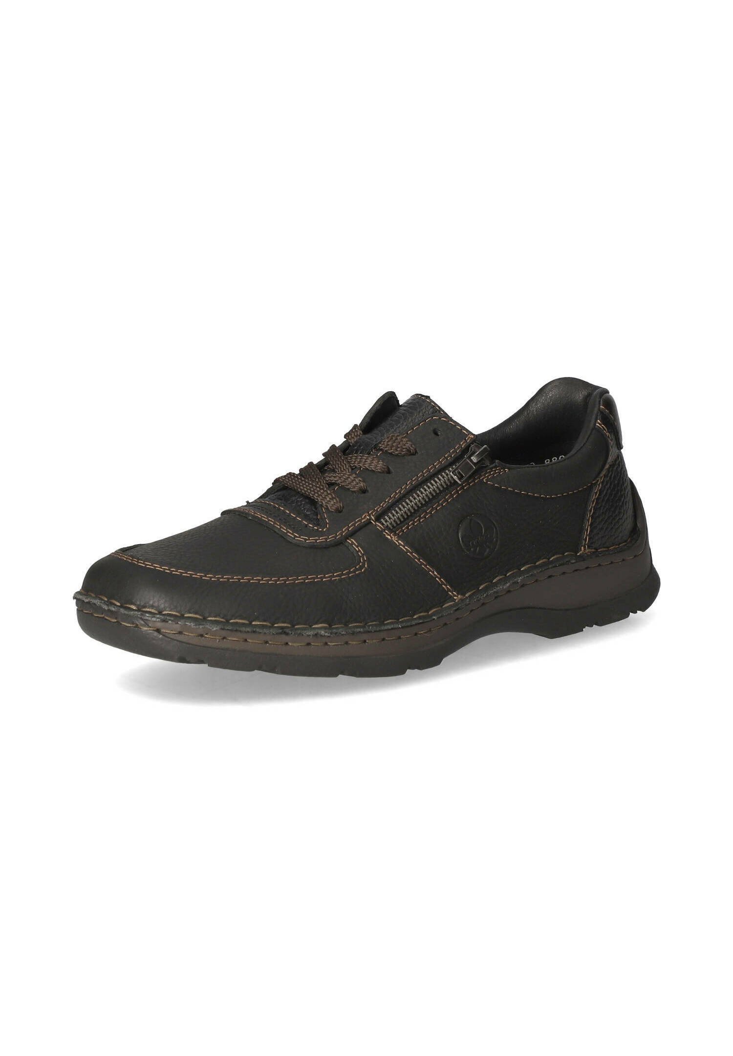 Rieker Black Leather Derby Shoes with Brown Accent Amazon.com | Rieker Men main image 3