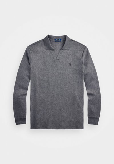 Polo Ralph Lauren CUSTOM SLIM SOFT COTTON POLO SHIRT - Bluză cu mânecă lungă - fortress grey heather