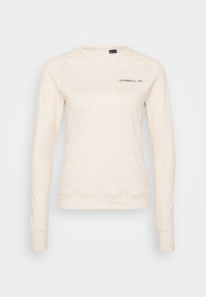 Lange mouwen crème top met een subtiel textuurpatroon, voorzien van een ronde halslijn en geborduurd 'O'Neill' logo op de borst.