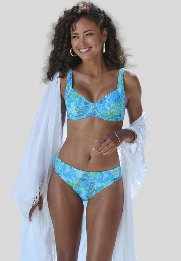 Bikini-Hose - türkis bedruckt