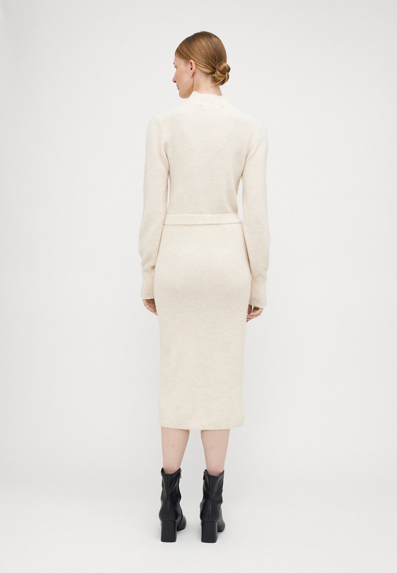 louren boat neck knit pencil dress IVORY（Ralph Lauren Collection  