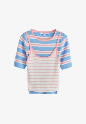 Next, REGULAR FIT - T-SHIRT CAMI DOUBLE LAYER TOP . - Trükipildiga T-särk - blue stripe