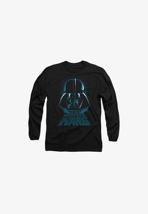 Long-sleeve black T-shirt featuring a blue graphic of Darth Vader's helmet and the text "STAR WARS" below.