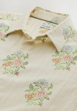 Next REGULAR FIT - PRINT SHORT SLEEVE - Hemd - ecru white/pink floral